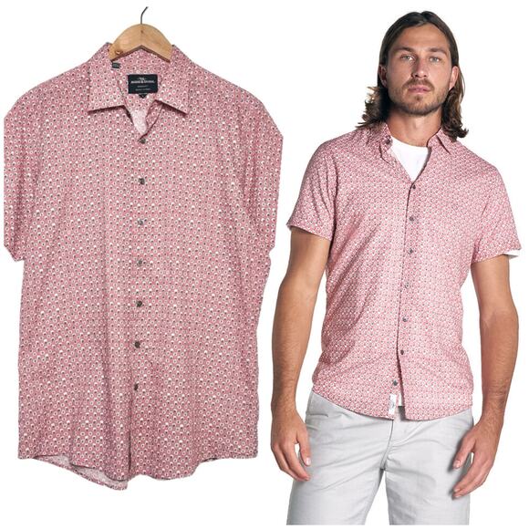 Rodd & Gunn | Men | Mclaren Park Short Sleeve Sports FIt Button Up Shirt | Large - Picture 1 of 12